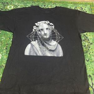 Black scale T shirt cotton black